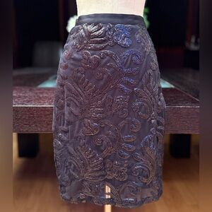 Lace Sheath Hand-beaded Pencil Skirt